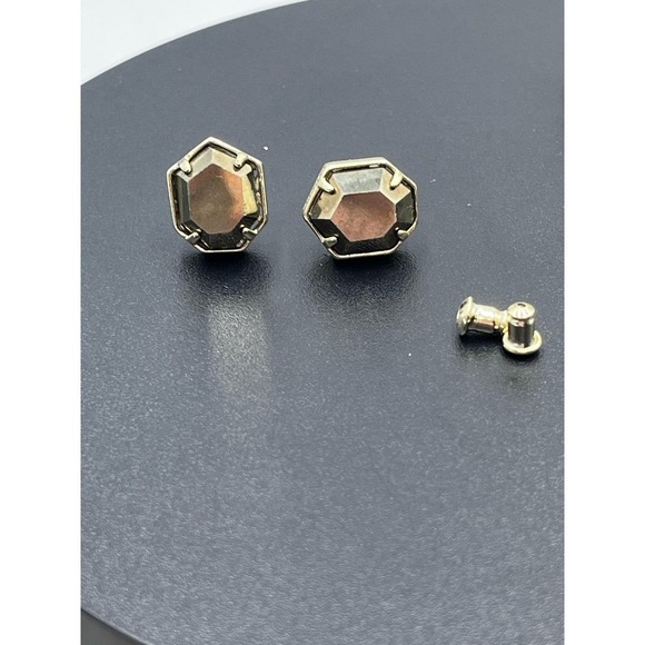 Kendra Scott Ruthie Studs Dangle Drop Gold Plated Pyrite 2 in 1 Earrings - Picture 10 of 15